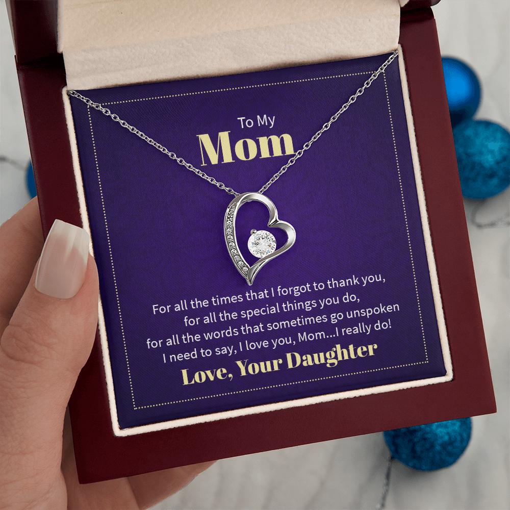 forever love heart necklace - sentimental gift for her