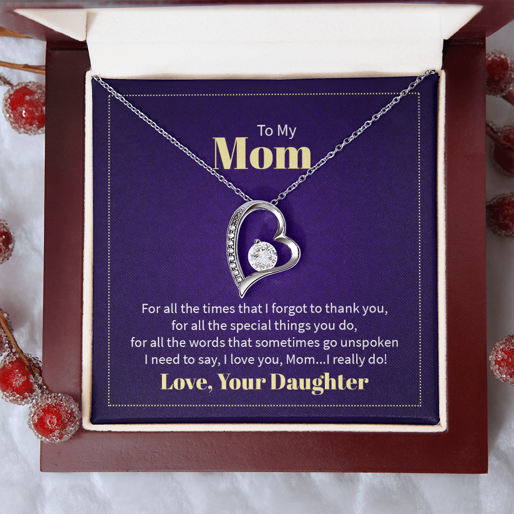 forever love heart necklace - sentimental gift for her