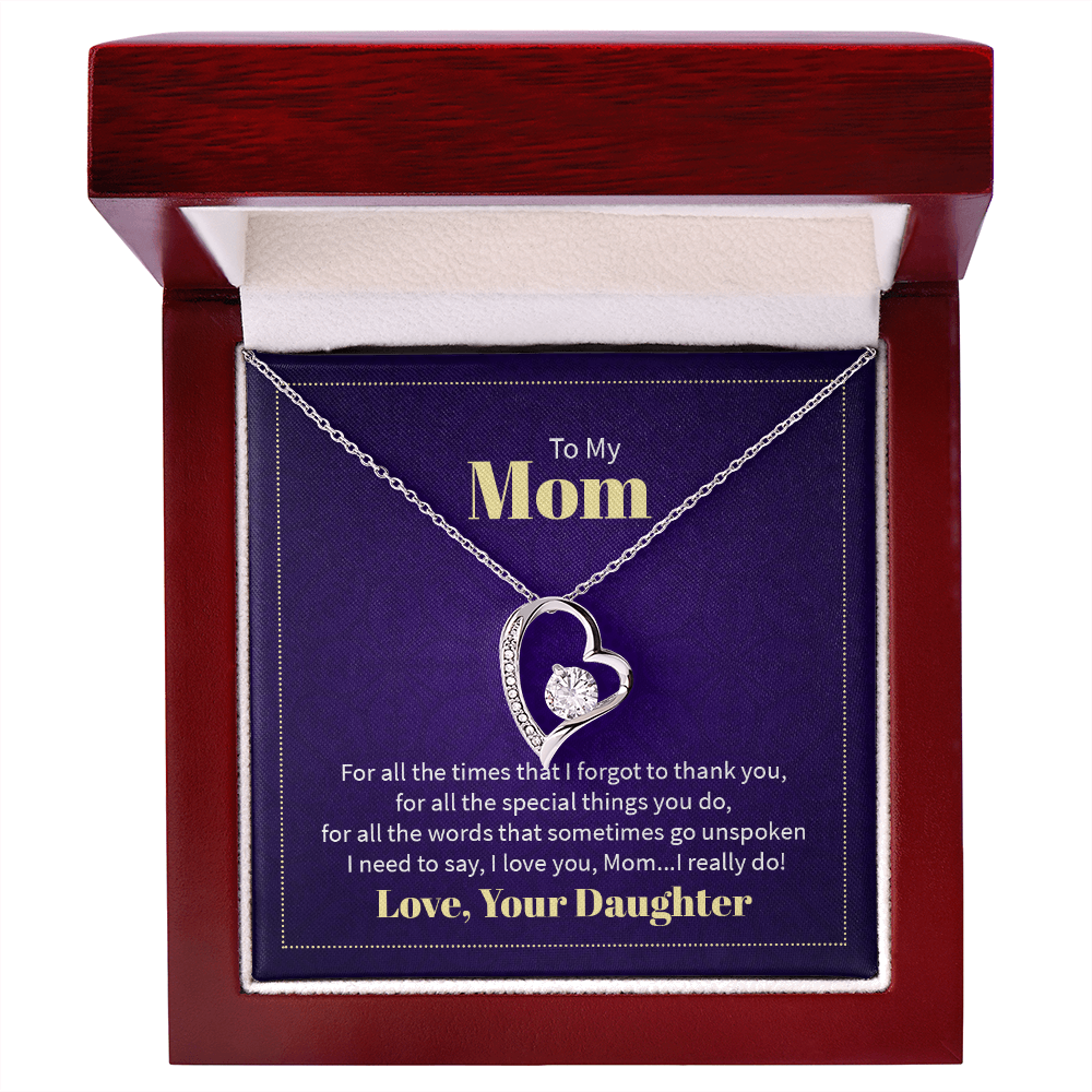 forever love heart necklace - sentimental gift for her