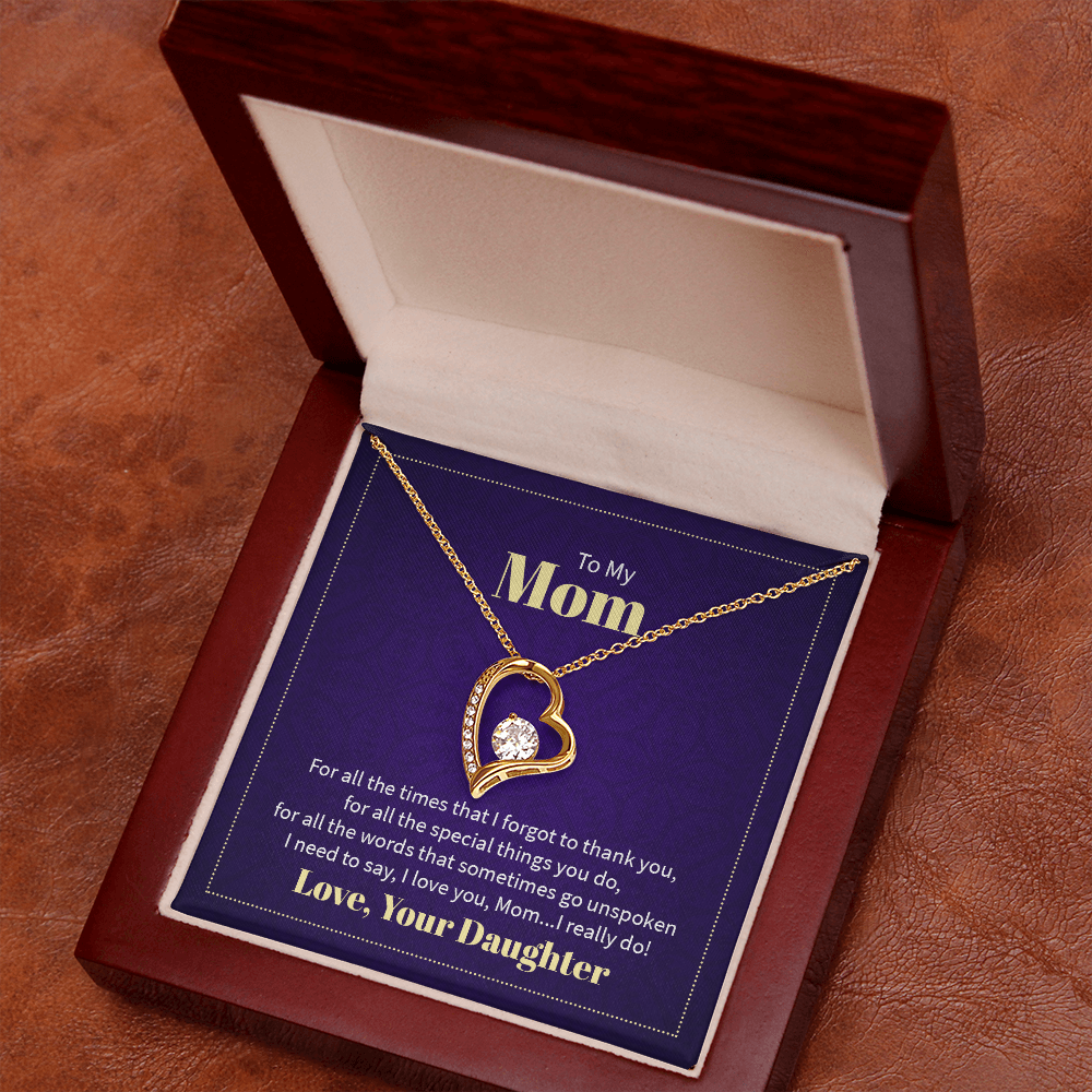 forever love heart necklace - sentimental gift for her