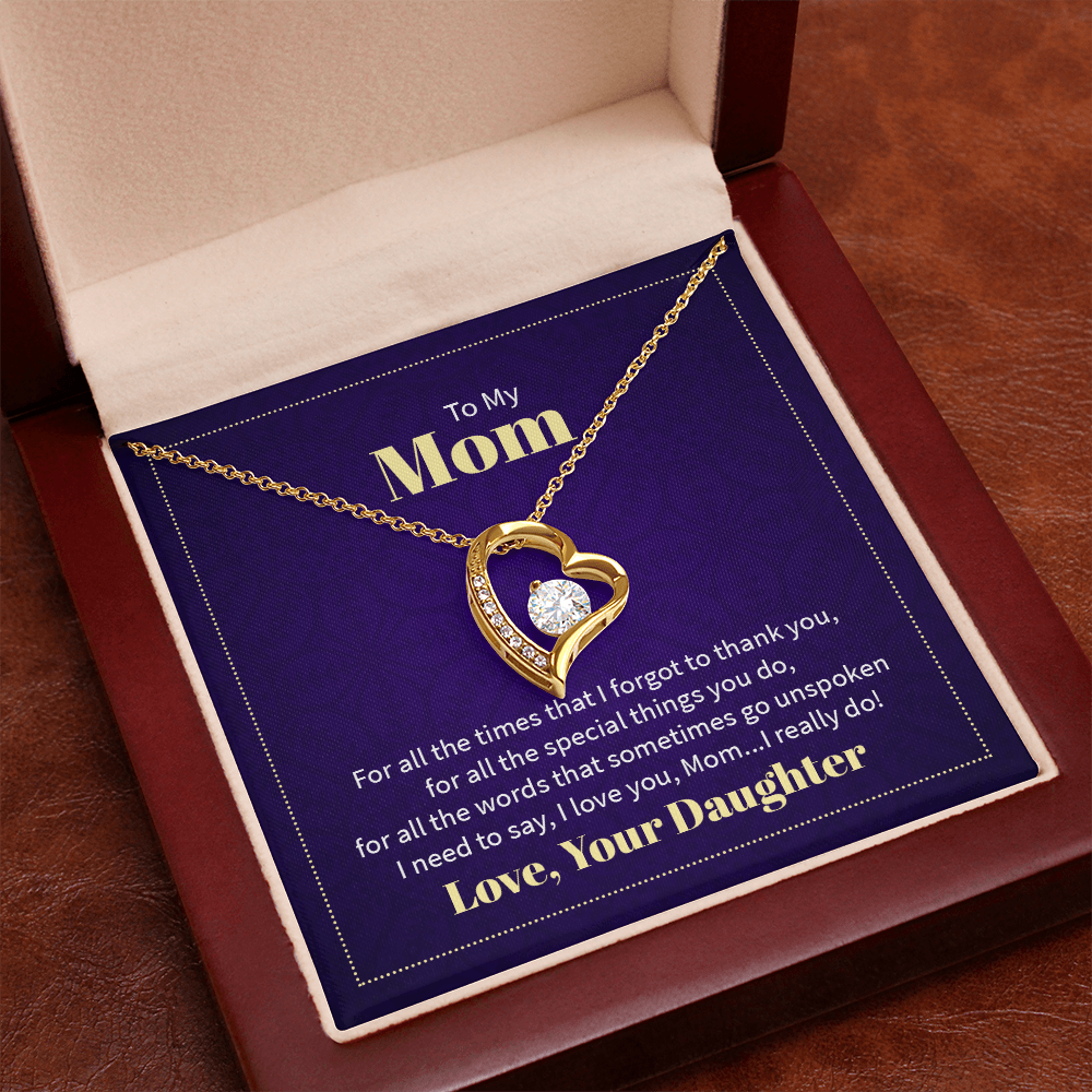 forever love heart necklace - sentimental gift for her