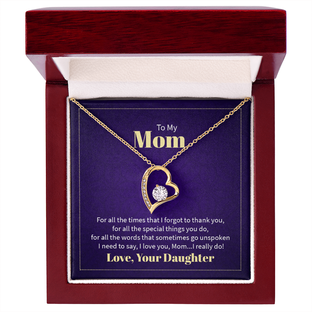 forever love heart necklace - sentimental gift for her