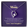 forever love heart necklace - sentimental gift for her