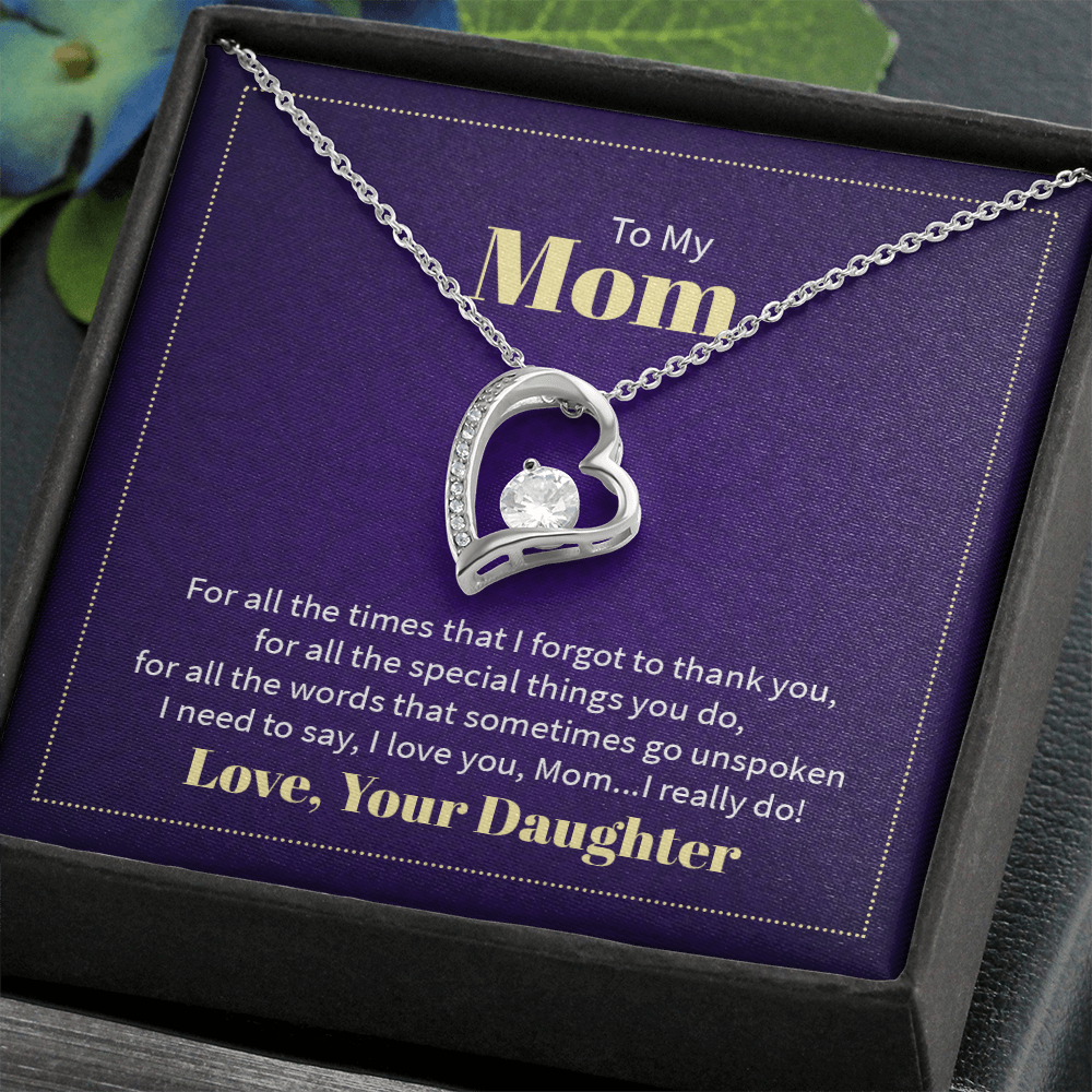 forever love heart necklace - sentimental gift for her