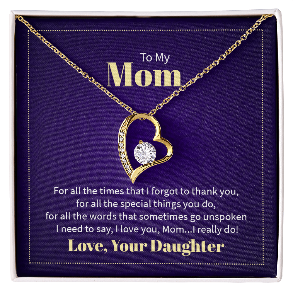 forever love heart necklace - sentimental gift for her