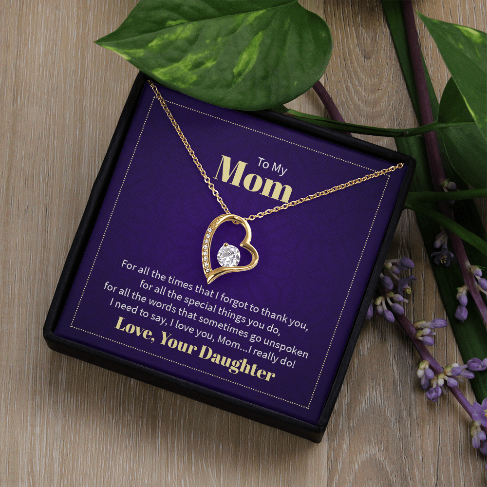 forever love heart necklace - sentimental gift for her